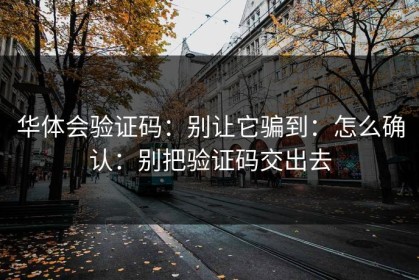 华体会验证码：别让它骗到：怎么确认：别把验证码交出去