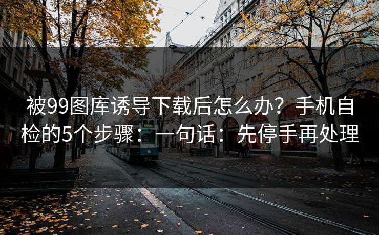 被99图库诱导下载后怎么办？手机自检的5个步骤：一句话：先停手再处理